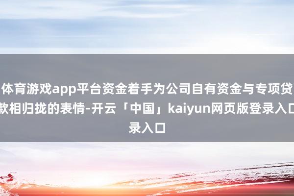 体育游戏app平台资金着手为公司自有资金与专项贷款相归拢的表情-开云「中国」kaiyun网页版登录入口